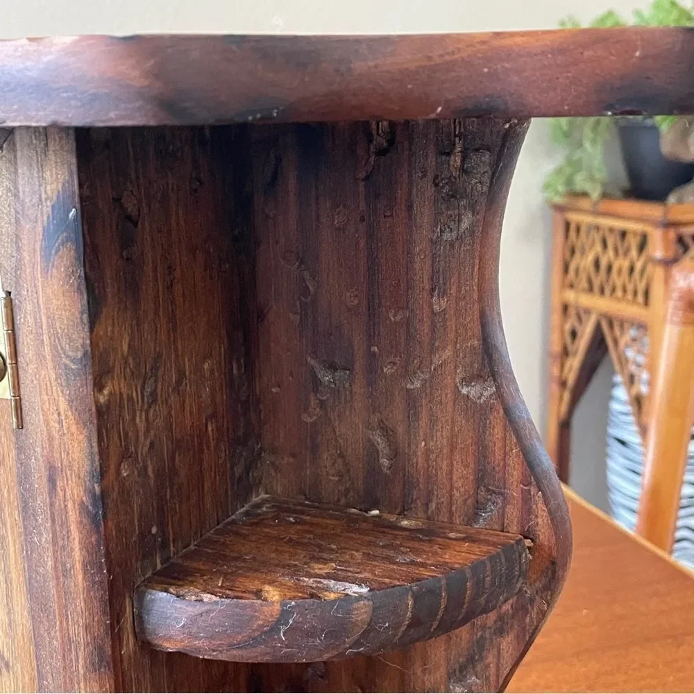 Vintage 1993 House of Lloyd Colonial Style Wall or Mantel Rustic Wooden Clock